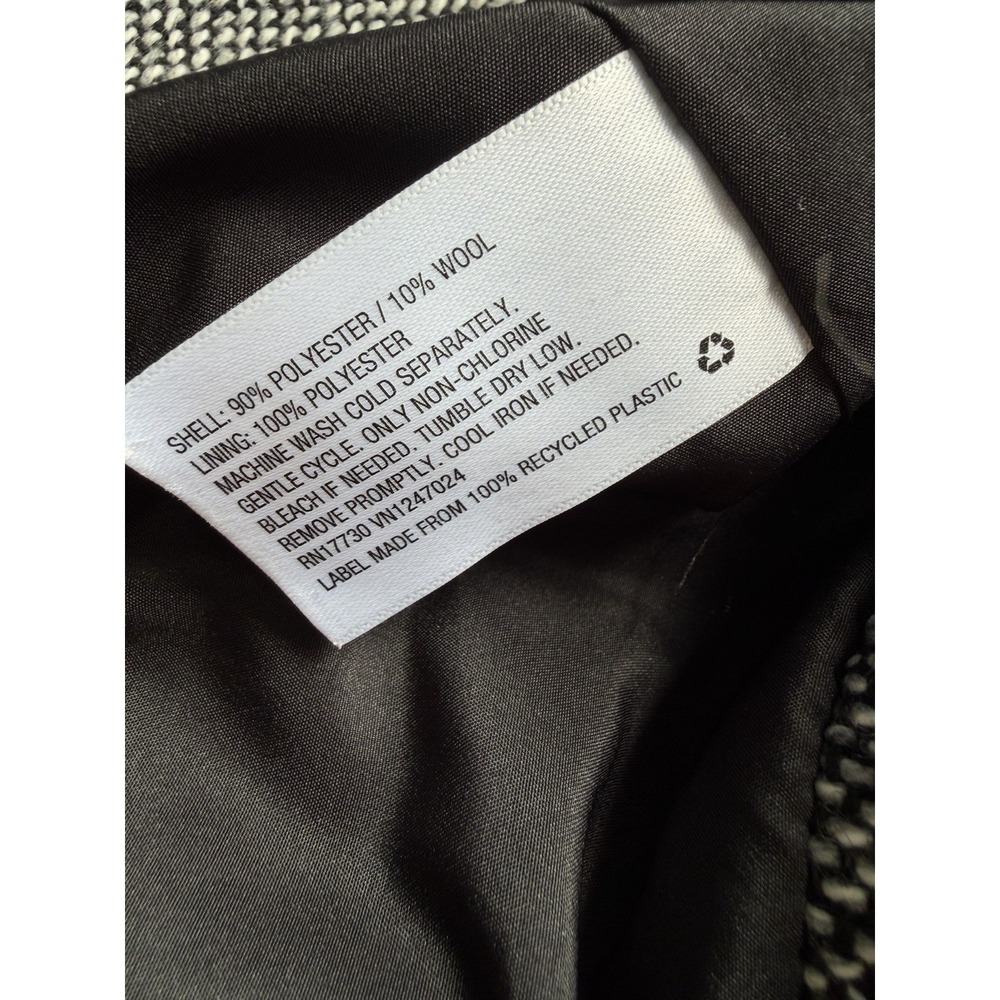 A New Day Women's Medium Tweed Blazer Brown Gray Wool Blend Front Pockets Jacket - Picture 6 of 8